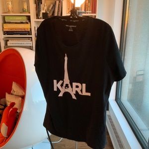 Karl lagerfeld Paris t-shirt eiffel tower black